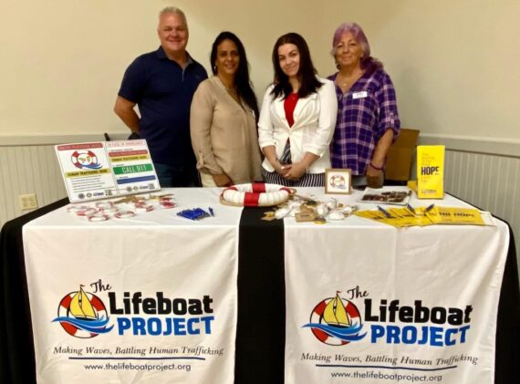 Jon, Nancy, and Della spreading awareness at the Osceola Chamber of Commerce