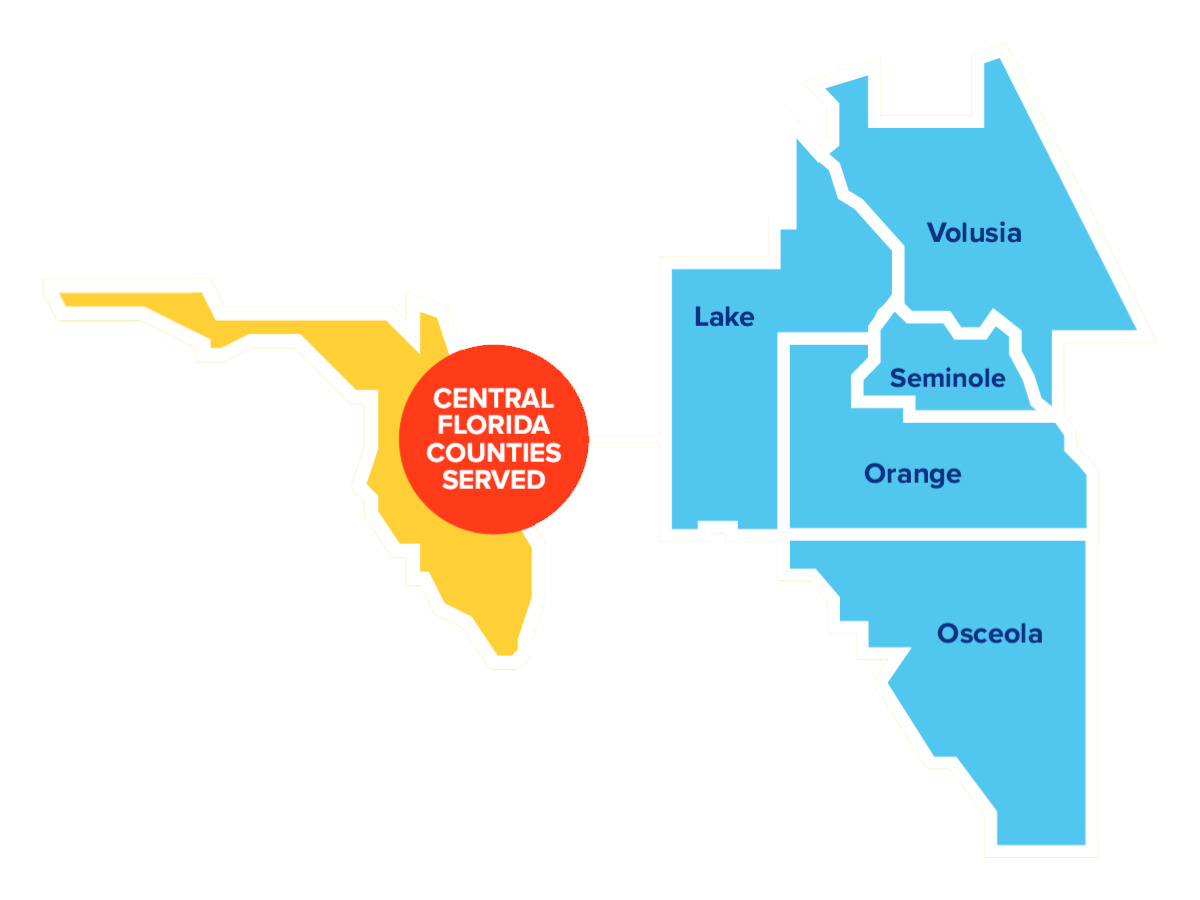 Map of Florida counties The Lifeboat Project services