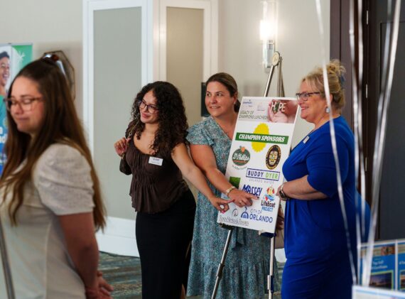 Izabella, Eme, and Jill at the MHACF Luncheon