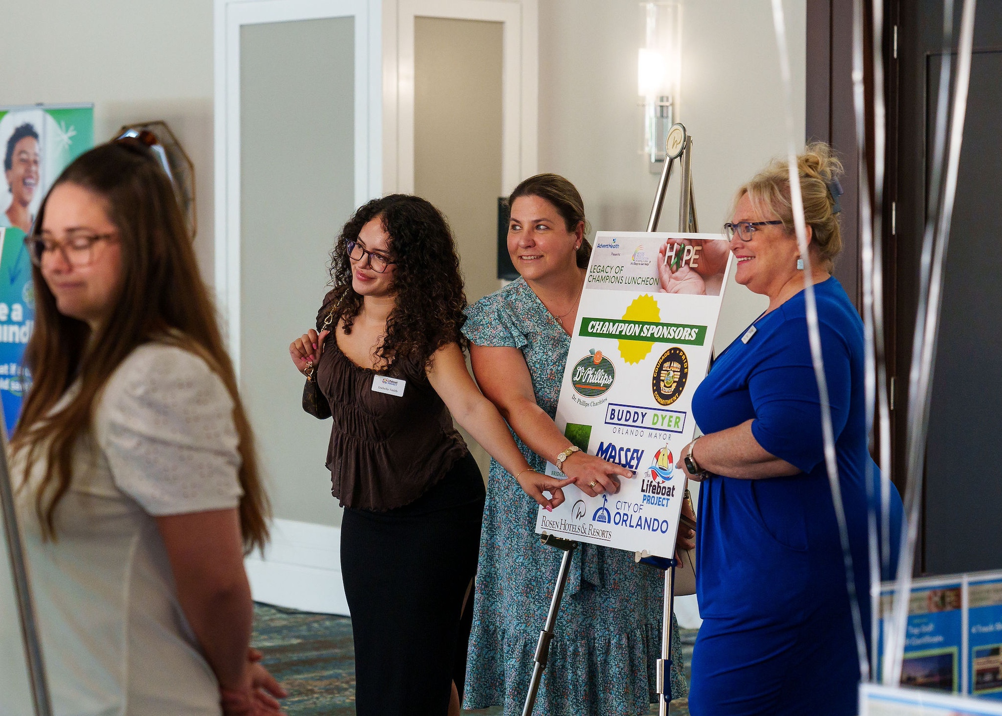 Izabella, Eme, and Jill at the MHACF Luncheon